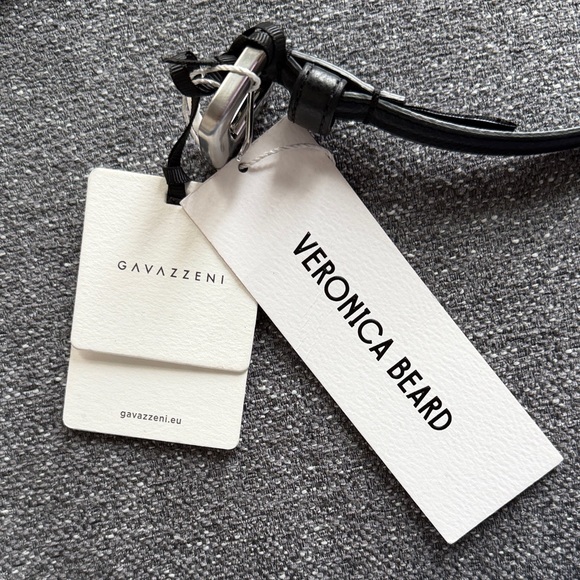 Gavazzeni Leather Women’s Gloriosa Sleek Black Belt Made In Italy - Picture 2 of 6